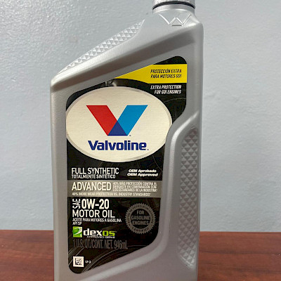 Aceite de Motor Valvoline SAE 0W-20 Full Sintético